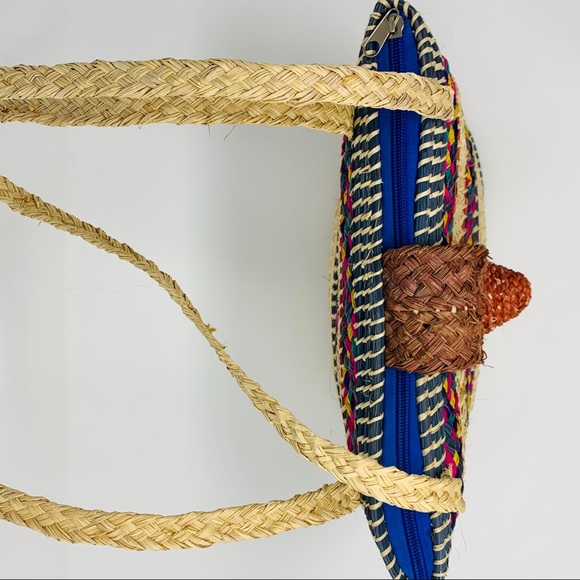 BOHO Straw Colorful Woven Purse - Picture 3 of 8